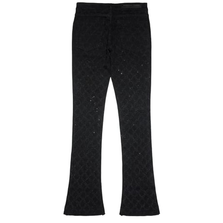 RockStar Original /  Rhinestone Flare denim "BLACK"