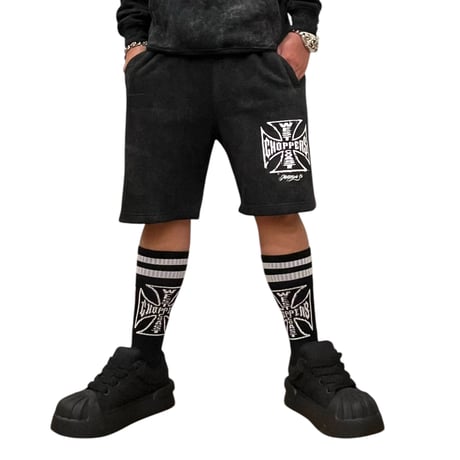 West Coast Choppers/ Logo Shorts  (Vintage Black)
