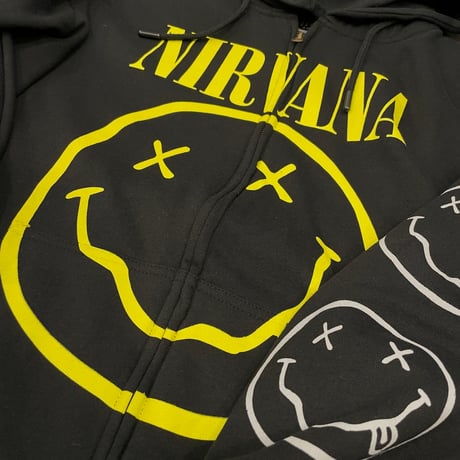 NIRVANA/Official Smile Zip hoodie