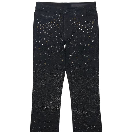 RockStar Original /  Studs Flare denim "BLACK"