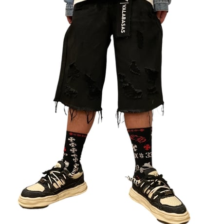 Psylos1 / FGMM demim sneaker BLACK
