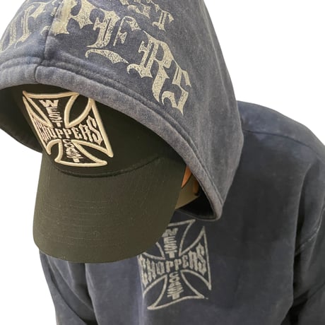 West Coast Choppers/ Logo Hoodie "Wash Navy"