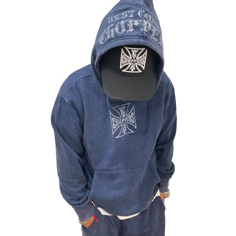 West Coast Choppers/ Logo Hoodie "Wash Navy"