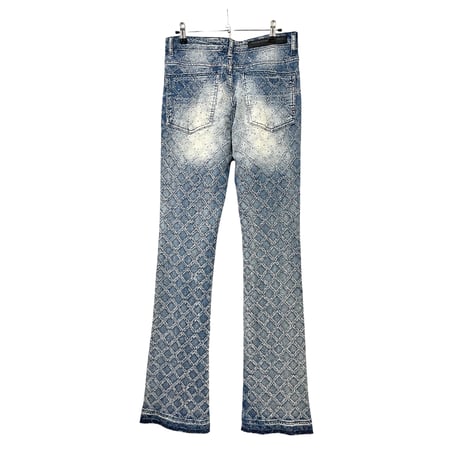 RockStar Original /  Rhinestone Flare denim "BLUE"