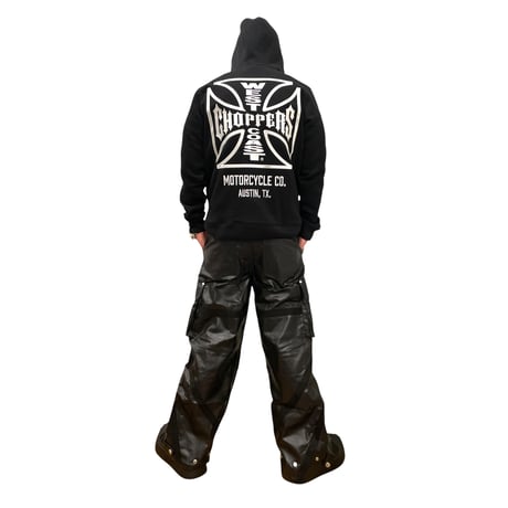 Mismatch NYC/Leather pocket wide pants