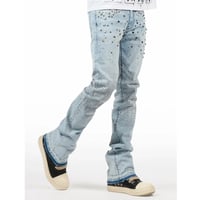 RockStar Original /  Studs Flare denim "BLUE"