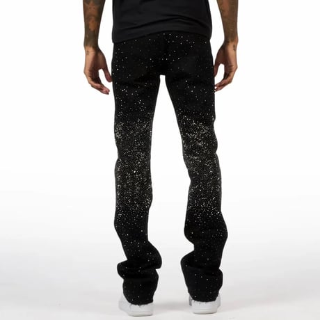 RockStar Original /  Studs Flare denim "BLACK"