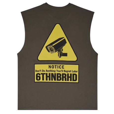 6th NBHD / Smiley Cut Off  Tee (GRAY)