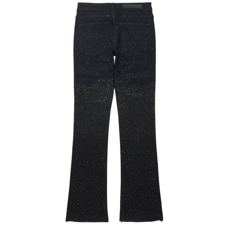 RockStar Original /  Studs Flare denim "BLACK"