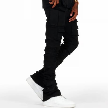 RockStar Original / Gentry Stacked denim "BLACK"