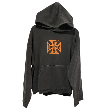 West Coast Choppers/ Cut Off Hoodie "Vintage BLACK" (SET UP)