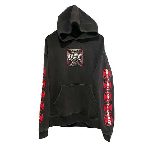 West Coast Choppers ✖︎ UFC / Logo Hoodie "Vintage BLACK"