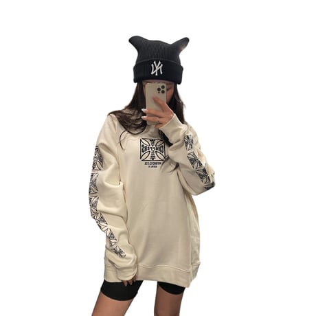 West Coast Choppers/ W.C.C  Oversize SweatShirts "CREAM"