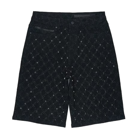 RockStar Original /  Rhinestone Short denim "BLACK"