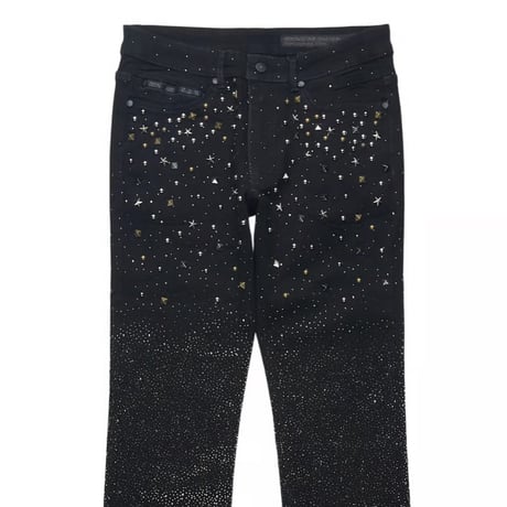 RockStar Original /  Studs Flare denim "BLACK"