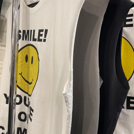 6th NBHD / Smiley Cut Off  Tee (GRAY)