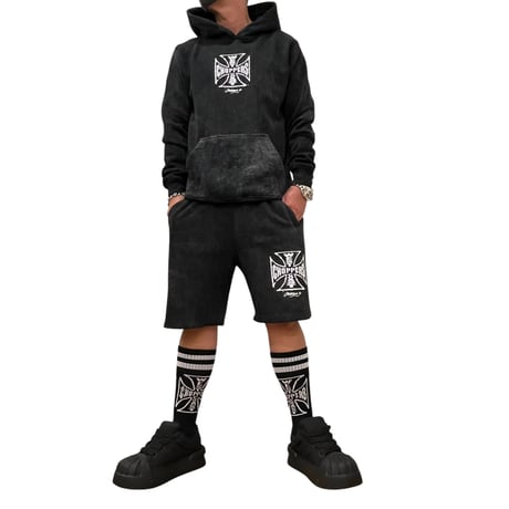 West Coast Choppers/ Logo Shorts  (Vintage Black)