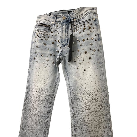 RockStar Original /  Studs Flare denim "BLUE"