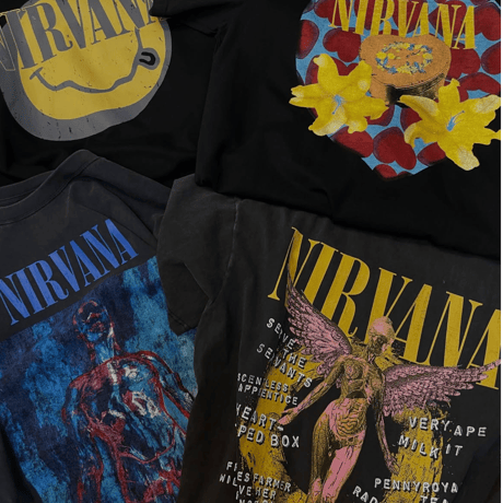 NIRVANA/Official  Tshirts  "Wash BLACK”