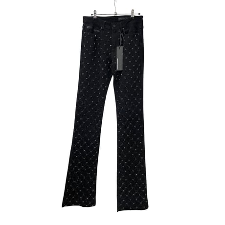 RockStar Original /  Rhinestone Flare denim "BLACK"