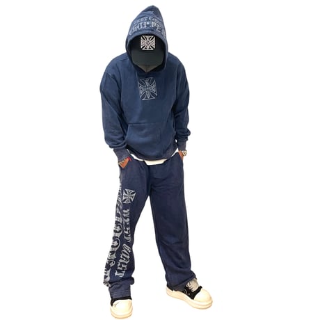 West Coast Choppers/ Logo Hoodie "Wash Navy"