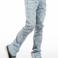 RockStar Original /  Studs Flare denim "BLUE"
