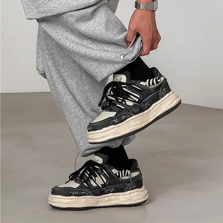 Psylos1 / FGMM demim sneaker BLACK