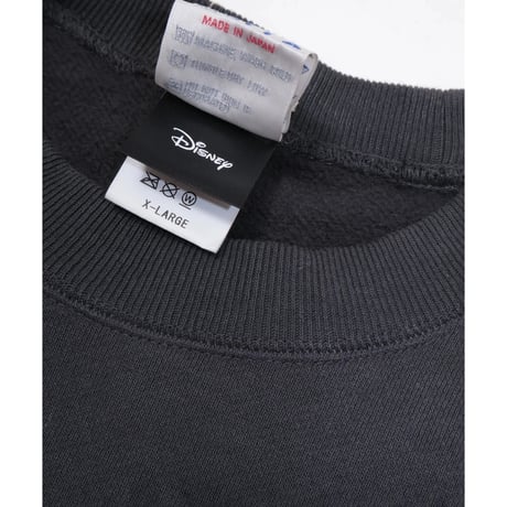 【 WALLA WALLA SPORT 】PRINTED CREW SWEAT / MICKEY MOUSE ( USED BLACK )