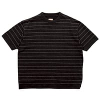 【 IMPRESTORE 】Boo★ - Pin★border T-shirt ( BLACK )