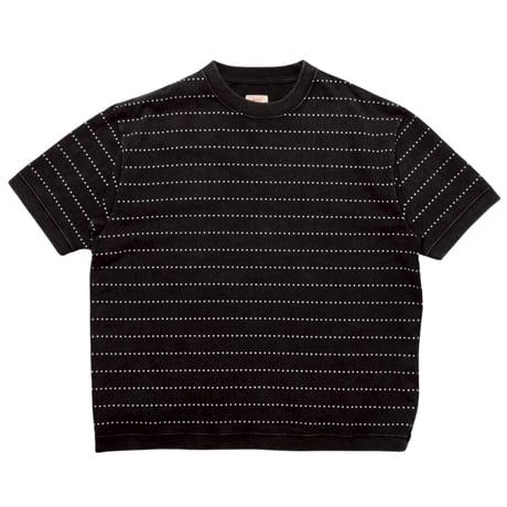 【 IMPRESTORE 】Boo★ - Pin★border T-shirt ( BLACK )