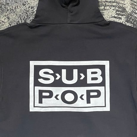 【 SUB POP RECORDS 】“LOSER” HOODED SWEAT SHIRT ( USED BLACK )