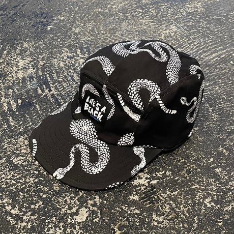 【 LIFE’S A BEACH 】“SNAKE” JET CAP ( BLACK × WHITE )