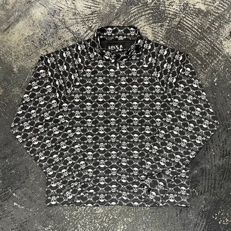 【 LIFE’S A BEACH 】“SKULLS” SWING TOP ( BLACK × WHITE )