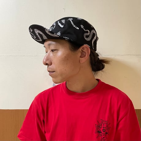 【 LIFE’S A BEACH 】“SNAKE” JET CAP ( BLACK × WHITE )