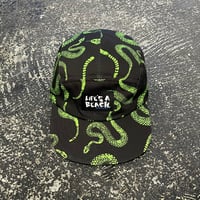 【 LIFE’S A BEACH 】“SNAKE” JET CAP ( BLACK × GREEN )