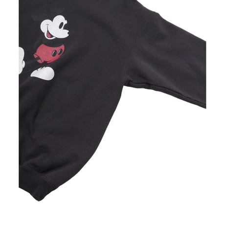 【 WALLA WALLA SPORT 】PRINTED CREW SWEAT / MICKEY MOUSE ( USED BLACK )