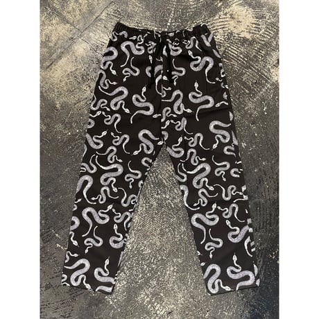 【 LIFE’S A BEACH 】“SNAKE” PANTS ( BLACK × WHITE )