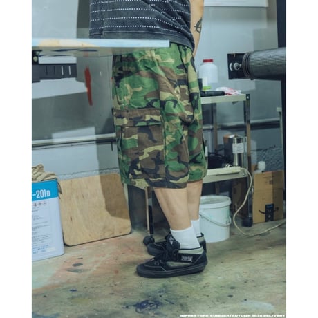 【 IMPRESTORE 】Randy - Ripstop Easy Trousers Shorts ( WOODLAND )
