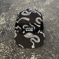 【 LIFE’S A BEACH 】“SNAKE” JET CAP ( BLACK × WHITE )