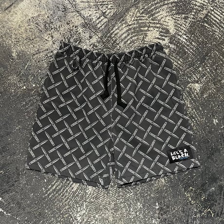 【 LIFE’S A BEACH 】“DAGGER” SHORTS ( BLACK × GRAY )
