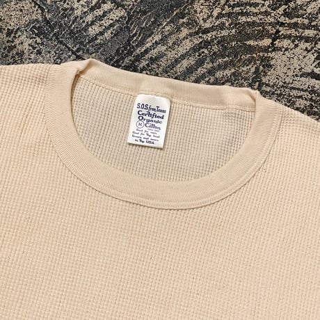 【 S.O.S. from Texas 】THERMAL L/S CREW TEE ( NATURAL )