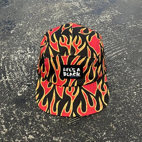 【 LIFE’S A BEACH 】“FLAME” JET CAP ( BLACK × ORANGE )
