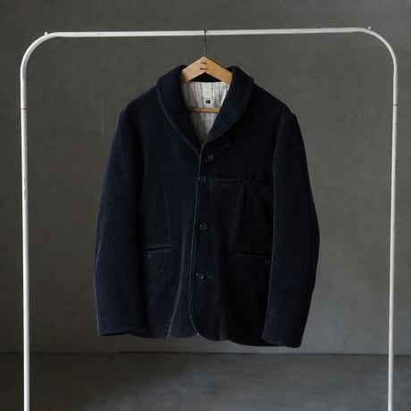 (ORDER) Shawl collar jacket navy corduroy