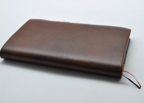 ★送料込み★ジブン手帳用本革カバー★A5スリムサイズ★牛ヌメ革（シボソフト）アンティークブラウン★