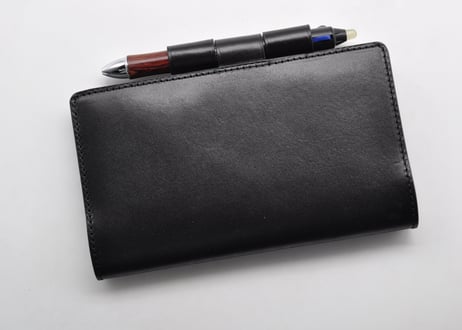 ★送料無料★コクヨ測量野帳カバー★栃木レザー　ピット本ヌメ（ブラック）★