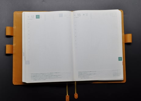 ★送料込み★本革手帳カバー★Ａ５サイズ★ほぼ日手帳カズン、NOLTY A5ウィークリーなど★栃木レザー　ピット本ヌメ(キャメル）特A★
