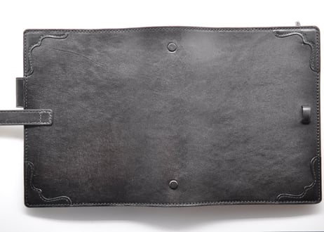 ★送料込み★システム手帳★Ａ５サイズ★リング内径２５ｍｍ★栃木レザー　オイルサドル（ブラック）★