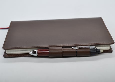 ★送料込み★ジブン手帳革カバー★A5スリムサイズ★栃木レザー　ピット本ヌメ（チョコ）特A★