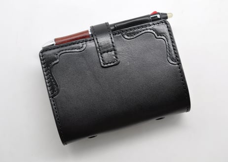 ★送料込み★システム手帳★ミニ６サイズ★リング20ｍｍ★栃木レザー　オイルサドル（ブラック）特A★