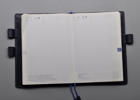 ★送料込み★本革手帳（ノート）カバー★Ａ５サイズ（ほぼ日手帳カズン、NOLTY A5 ウィークリーなど）★ヌソフトメ革（アンティーク染め）ネイビー★